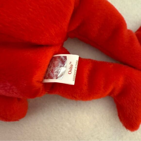 TY Osito Mexico Red Teddy Bear Beanie Baby Plush Toy - Picture 3 of 4